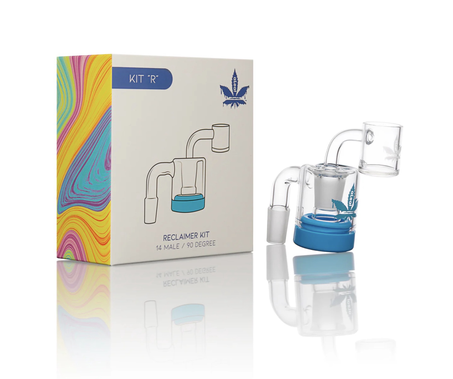 AL Banger Reclaimer Kit 14mm Male 90 Degree / Blue